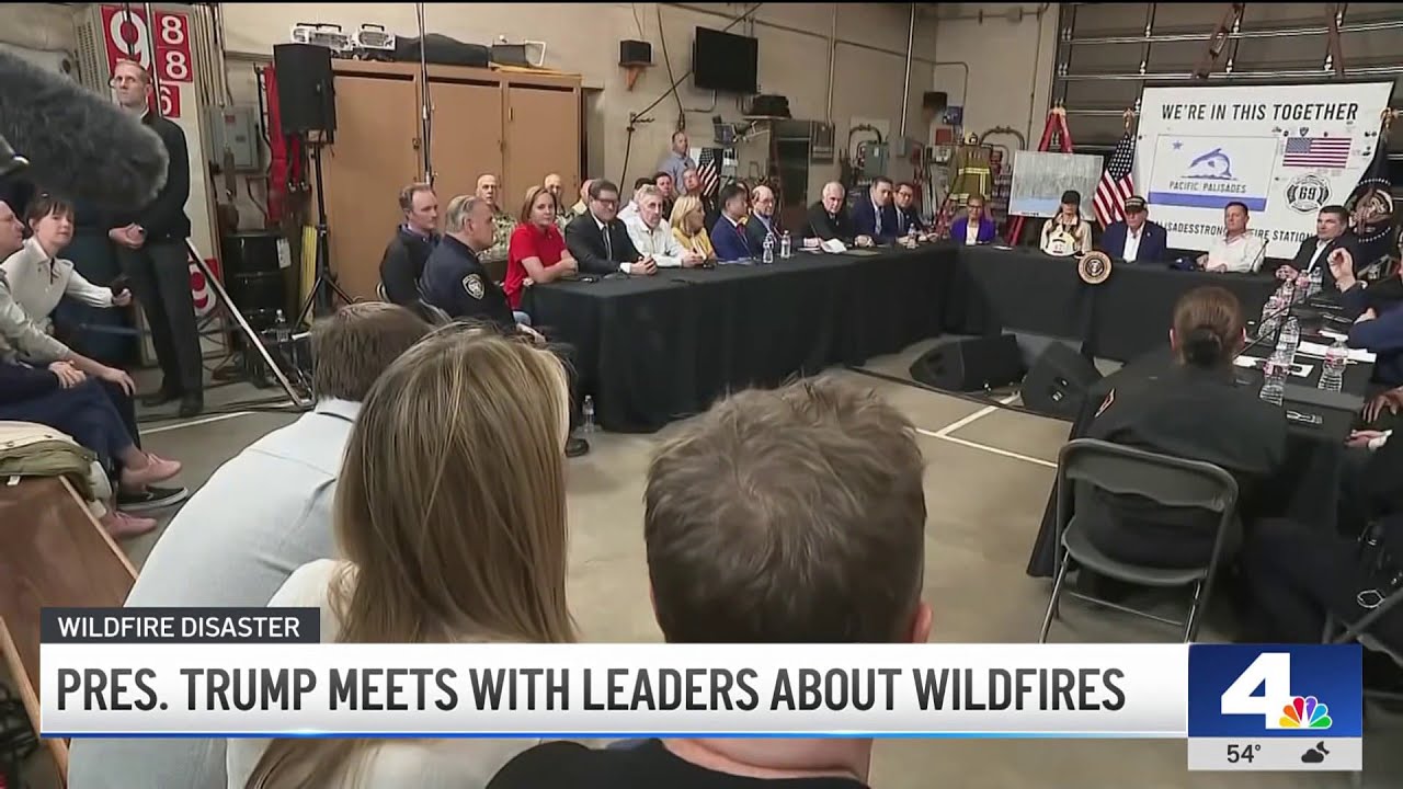 President Trump meets with leaders about LA wildfires
