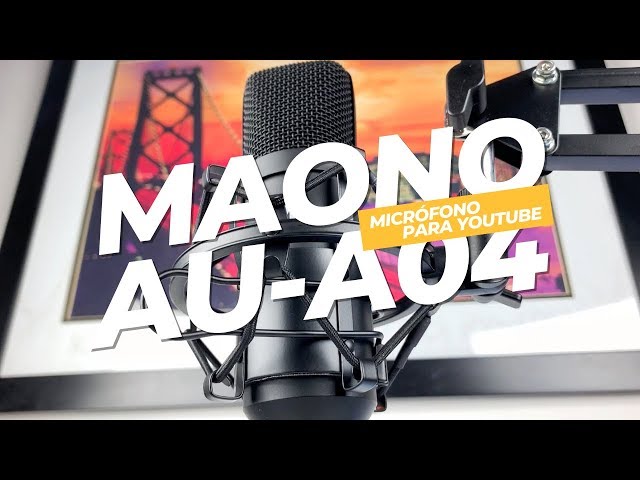 Vídeo relacionado con MAONO Micrófono de condensador XLR/USB: 192 kHz/24 bits, Plug & Play, podcast cardioide de metal con software, chipset de sonido profesional para grabación, estudio, canto, YouTube A04