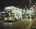 Mass last bus departure, Sheffield 1983 (SouthYorkshire PTE)