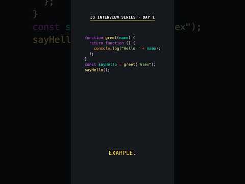 JavaScript Closures Explained in 60 Seconds | JS Interview Question