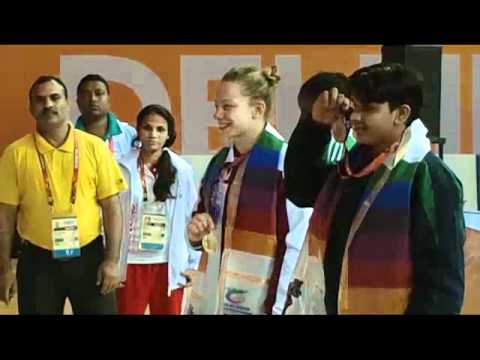 Bouchard has photos taken after win