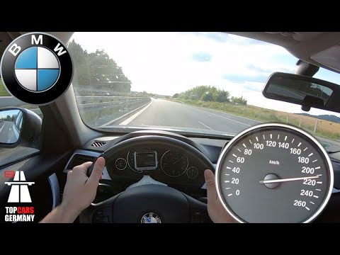 2012 BMW F30 318d SEDAN POV ACCELERATION TOP SPEED ON GERMAN AUTOBAHN 🔥