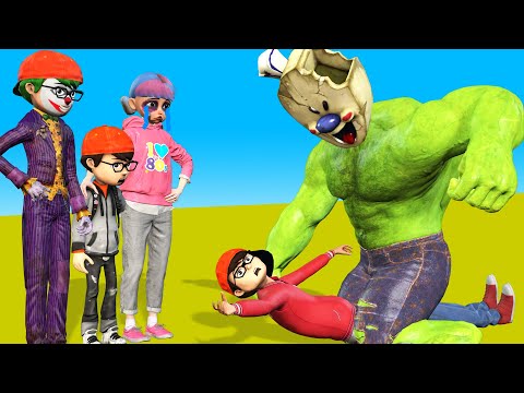 Bad Father of Family and Nickjoker Shifty vs Giant Ice Scream 4 - Scary Teacher 3D Funny Animation