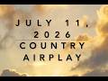 Billboard Top 60 Country Airplay July 11 2026