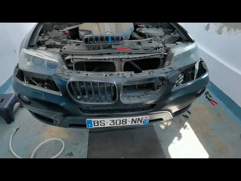 BMW X3 F25 HEADLIGHT AND FRONT BUMPER REMOVAL !