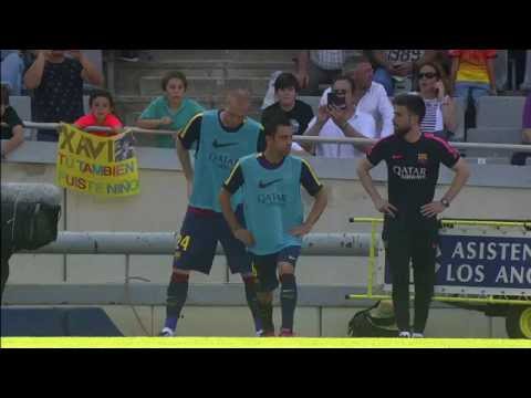 Curiosa pancarta: "Xavi, tú también fuiste niño"