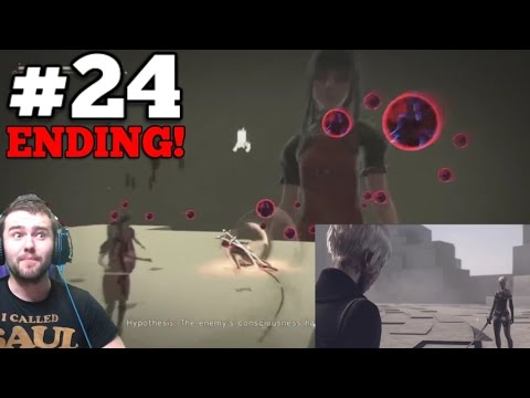Final Fantasy Peasant's NIER AUTOMATA playthrough: Pt.24- Sad ending reaction + cutscenes