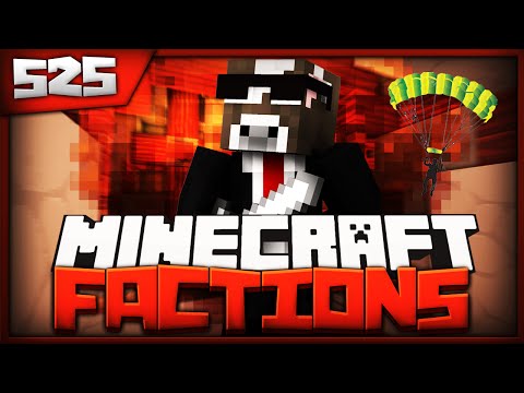 Minecraft FACTIONS Server Lets Play - 50 PLAYER SKYDIVE RAID - Ep. 525 ( Minecraft Faction )