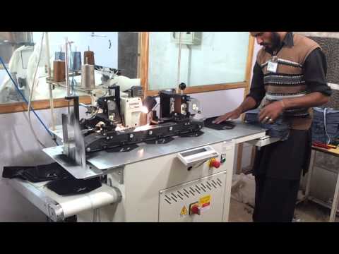 Automatic sewing machine for the top of patch pockets and attaching the label 99SPCH / 99SPLS SiPami video