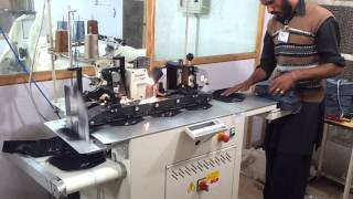 Automatic sewing machine for the top of patch pockets and attaching the label 99SPCH / 99SPLS SiPami video