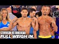 SHAKUR STEVENSON VS ROBSON CONCEICAO FULL CARD WEIGH IN AND FACE OFFS