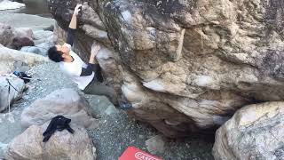 Video thumbnail of ノルン (Norn), 二段 (7b+). 下仁田 (Shimonita)