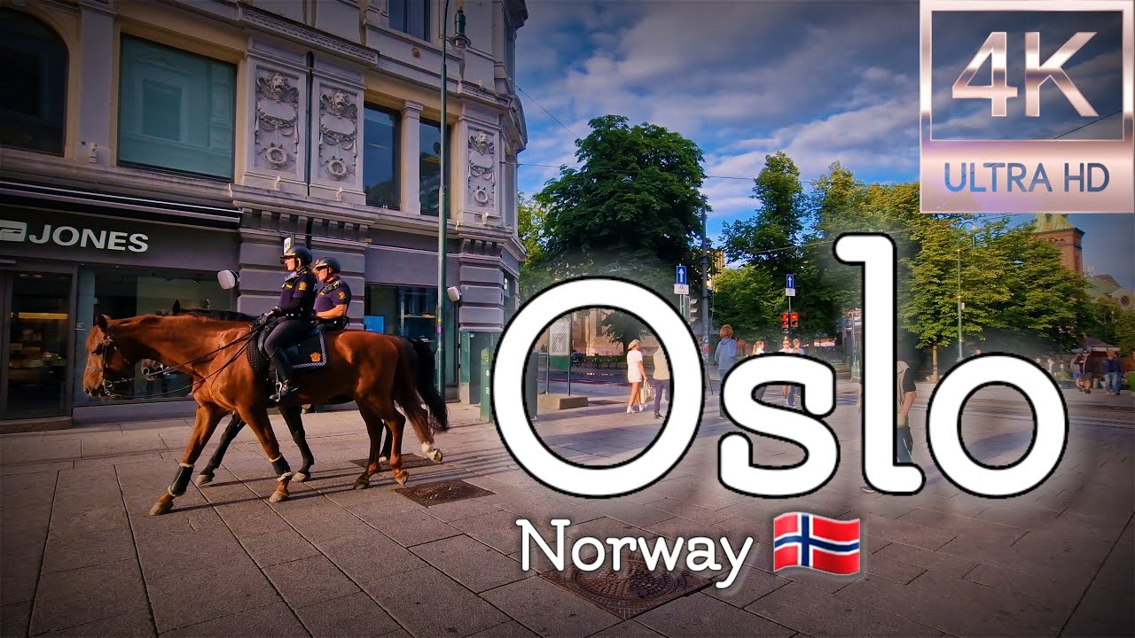Immersive street-level walking tour through Oslo Karl Johans Gate, Norway, showcasing authentic urban landscapes, local architecture, and the vibrant atmosphere of the city's neighborhoods