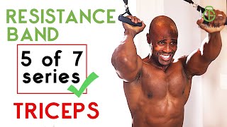 RESISTANCE BAND TRICEPS WORKOUT (arm workout at home)