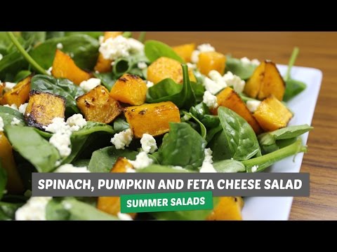 Spinach, pumpkin and feta cheese salad | Summer salads #4