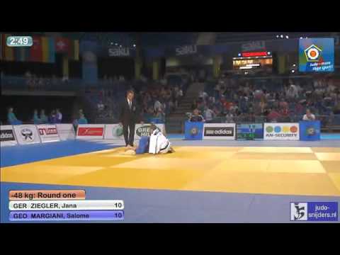 Judo 2013 European Championships U18 Tallinn: Ziegler (GER) - Margiani (GEO) [-48kg]
