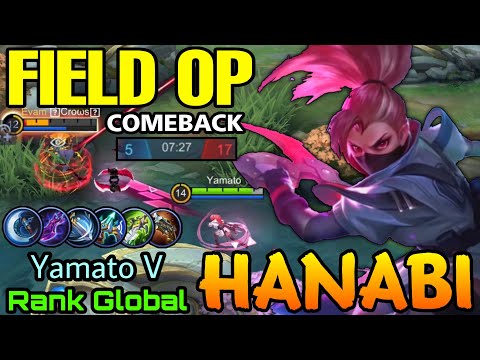 Hanabi Field Op New SPECIAL Skin MVP Play! - Top Global Hanabi Yamato V - MLBB
