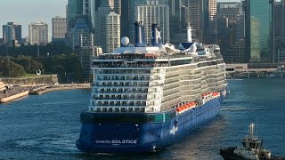 Cruise Ship Celebrity Solstice leaving Sydney on a Cruise to Vancouver April 2026