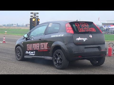 Fiat Punto 1.9 Multijet vs Alfa Romeo 147 1.9 JTD - Turbo Diesel Smoking on the Dragstrip!