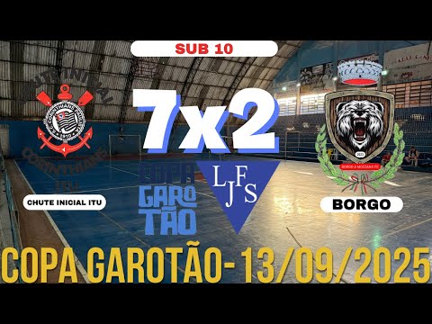 CHUTE INICIAL CORINTHIANS ITU 7x2 BORGO SUB 10-3 RODADA COPA GAROTÃO 2025