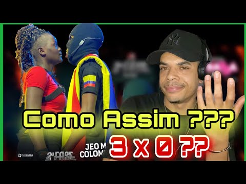 Brasileiro Reage a #RRPL - JEO MC vs COLOMBIANO - T10 ep 17