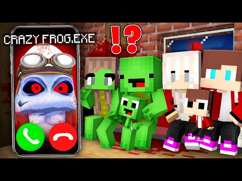 Why Scary CRAZY FROG.EXE Called JJ and Mikey Family at Night in Minecraft? - Maizen