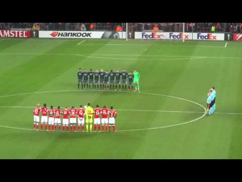 Standard Luik - Ajax 08.12.2016 (1 minuut stilte voor Chapecoense)