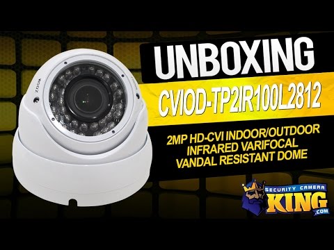 Unboxing - 2MP HD-CVI Indoor/Outdoor Infrared Varifocal Vandal Resistant Dome - CVIOD-TP2IR100L2812W
