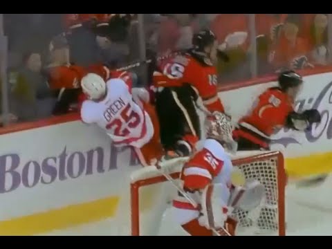 Mike Green Injury After Hit From Jooris (10/23/15)