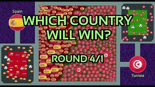 The first match of the semi-finals of the country war game. - Spain vs. Tunisia - round 4/1