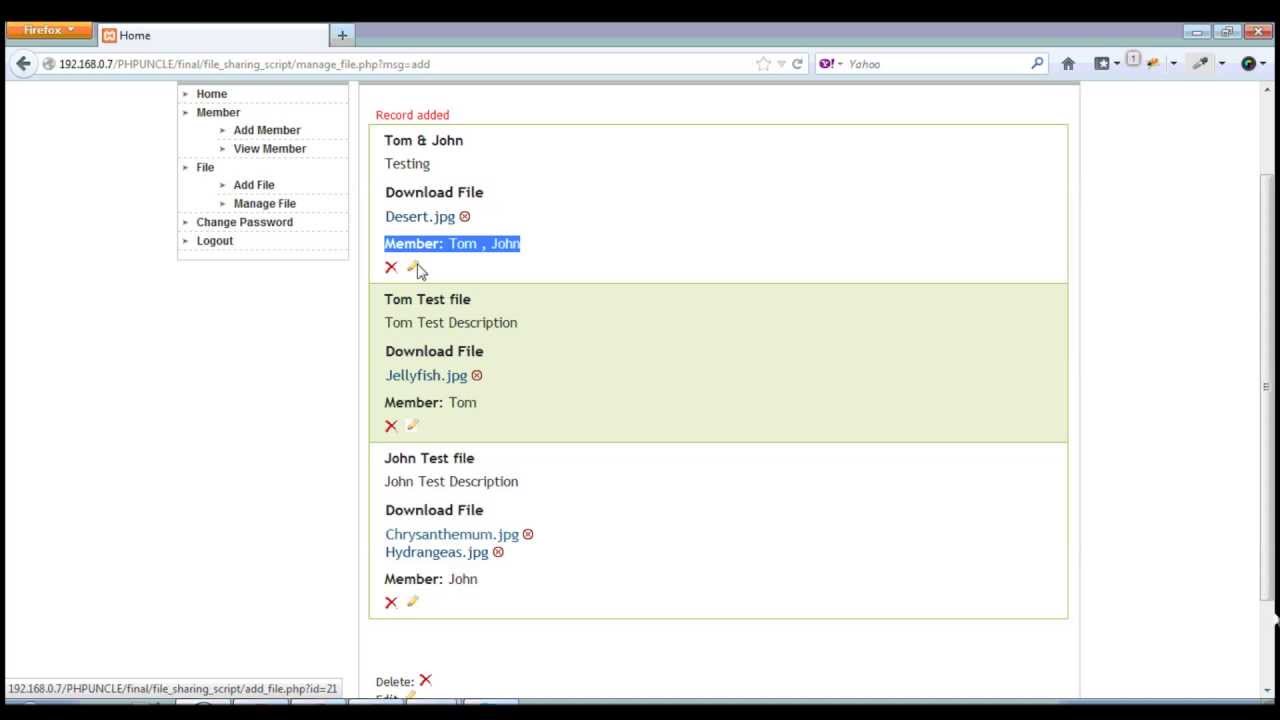 php File Sharing Script - www.phpuncle.com