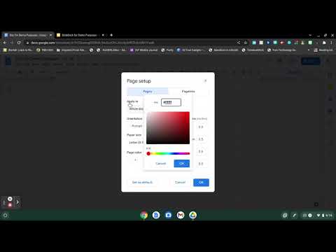 Orientation and Background Color