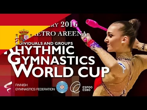 Group Spain Qualify 6 Clubs 2 Hoops Rhythmic Gymnastics World Cup 2016 Espoo