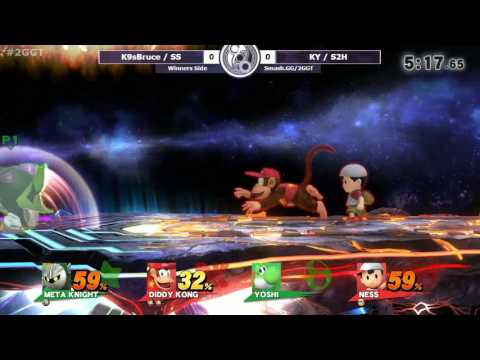 2GGT: Pink Fresh Saga - K9sBruce/SS Vs. KY/S2H Winners Side - Smash Wii U