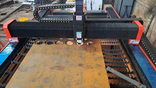 12000W cutting 20 mm mild steel . Cắt mặt bích 20 mm . #raytools #cypcut #12000w