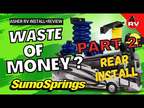 SumoSprings RV _ DO THEY WORK? Rear Install + Review Tiffin F53 Liquid Spring Sneak Peek