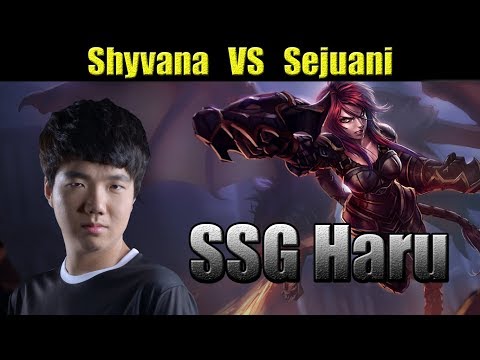SSG Haru - Shyvana Jungle vs Sejuani - LoL Replays SoloQ