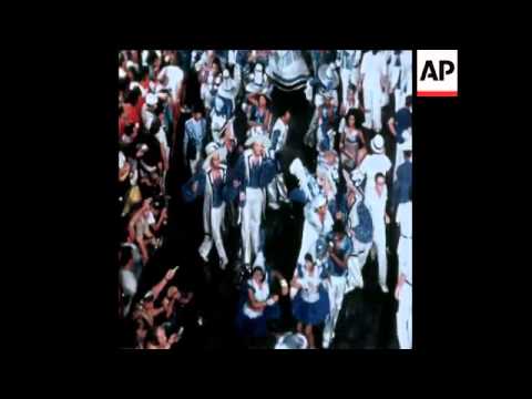 SYND 7-3-73 CARNIVAL SCENES IN RIO DE JANEIRO