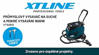 XTLINE Průmyslový vysavač 1600W, 30 l, 19 kPa, XT102810 suché-mokré vysávání
