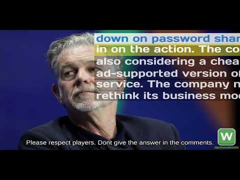 Wordle #323   Netflix stock plunges after subscriber losses