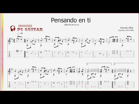 Alba, Pensando en Ti, guitar