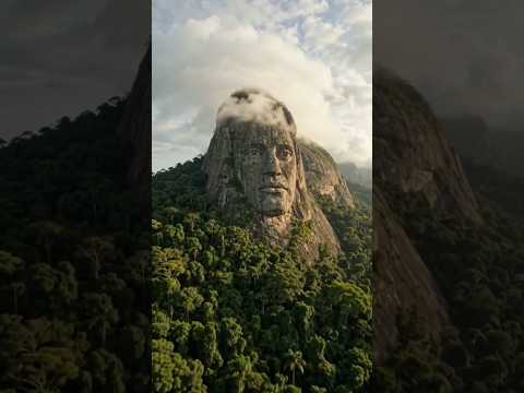 😱 Nature Carved a Human Face in This Giant Rock! | Rio de Janeiro का रहस्यमयी Rock Face 🗿🌿#reels