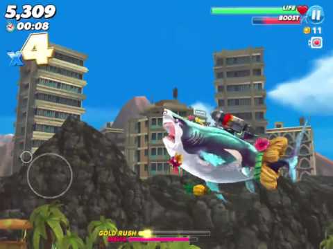 Hungry Shark World: Great White mega gold rush