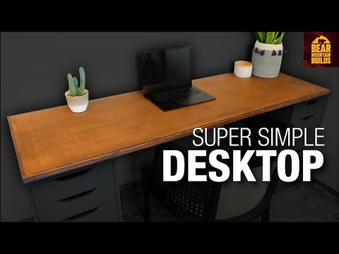 Easy Simple Plywood Desktop for BEGINNERS