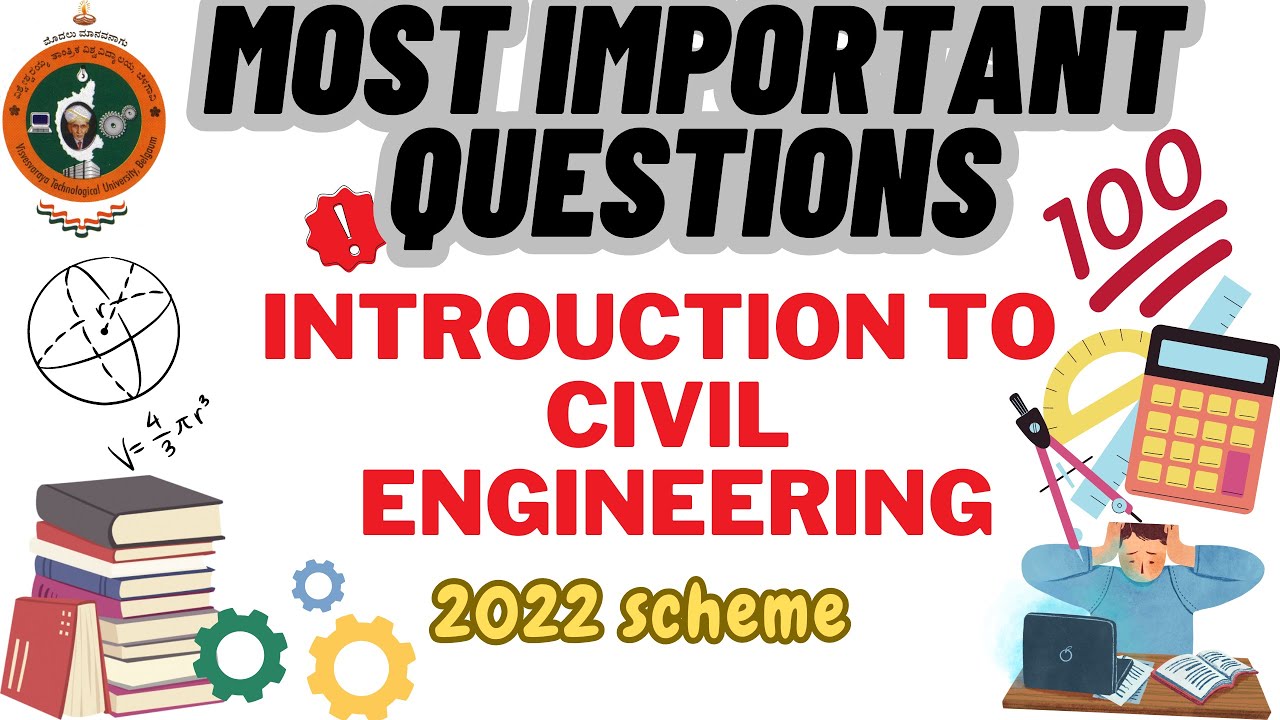 VTU Introduction to Civil Engineering IMP QUESTIONS(22 scheme),1st sem vtu important qns