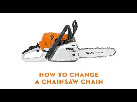 Replacing a STIHL chainsaw chain