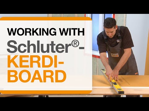 A trabalhar com o painel Schlüter®-KERDI-BOARD