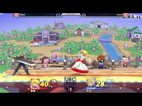 UBC Smash #15: Big D (Peach) vs Greed (Diddy Kong, Cloud) - Winners Round 1
