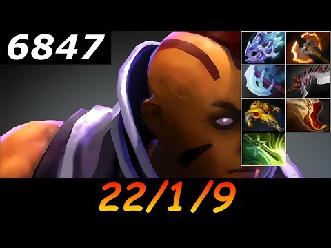 Dota 2 Anti-Mage 6847 MMR 22/1/9 (Kills/Deaths/Assists) Ranked Full Gameplay