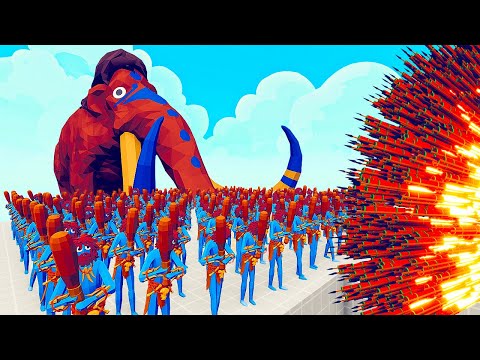 200x CLUBBER +1x MAMMOTH vs 1x EVERY GOD - Totally Accurate Battle Simulator TABS